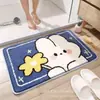 Tapete de entrada de banheiro imitação de caxemira com desenho de gato, tapete decorativo para casa, tapete de chão absorvente de água antiderrapante, disponível para atacado