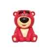 Estudia mucho y mantente con el portalápices de decoración pequeña de oso fresa panda genial para escritorio de estudiante niños Regalo de cumpleaños inspirador