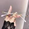 Óculos de Leitura Inteligentes Sem Armação Fotossensíveis Anti-Luz Azul com Lentes que Mudam de Cor para Senhoras Jovens e Elegantes Armação de Óculos de Leitura Fashion Brilhante