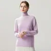 Nueva colección de otoño e invierno: Prenda base de punto de cachemira moderna y suave, color liso, adecuada para el trabajo y el uso diario, diseño simple con cuello con volantes