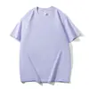 Camiseta Casual Versátil de Algodón Puro, Cuello Redondo, Hombro Caído Pesado de 230g, Transpirable y Cómoda, Moderna, Multicolor, Manga Corta, Unisex
