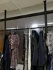 Arara de Roupas de Aço Inoxidável Cabide Preto para Roupas Exibidor de Tecido Cabide para Amostras de Tecido Cartão Pendurado Metabo