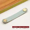 Manijas de Cuero de Color Latón Transfronterizas para Gabinetes, Estilo Sencillo para Armarios y Cajones, Manijas de Cuero de Cobre Puro para Bolsos y Cajas