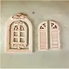 Molde de silicone líquido para modelagem de portas e janelas, ferramenta DIY para modelagem de argila macia, fondant e bolo J114