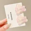Pinzas de pelo florales de colores estilo coreano, pinzas elegantes y exquisitas para flequillo lateral, pasadores de lazo lindos para niñas