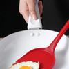 Conjunto de Espátula de Silicone e Concha de Sopa com 2 Peças, Espátula Totalmente Coberta de Silicone, Espátula Estilo Chinês, Ferramenta de Cozinha, Antiaderente, Resistente a Altas Temperaturas, Anti-Escaldante