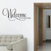 Comercio exterior BIENVENIDOS A NUESTRO HOGAR Lema en inglés decoración de pared para el hogar pegatinas de pared autoadhesivas venta al por mayor