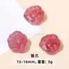 Cuentas Sueltas de Cristal de Fresa Natural, Colgante de Paz, Pixiu, Accesorios para Pulsera de Cristal Cubo de Azúcar Rojo Sangre de Paloma, Regalo para Novia para el Festival Qixi