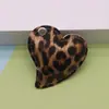 Acessórios de Cabelo DIY Transfronteiriços Grampo de Cabelo Tiara Material Pu Estampa de Leopardo Retrô Coração Acessórios de Roupa Acessórios de Joias Atacado