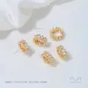Cuentas Espaciadoras de Plata Chapada en Oro de 14K Incrustadas con Circonita, Agujero Grande, Accesorios, Hilo Espaciador, Pulsera de Perlas y Cristal, Material para Joyería Hecha a Mano DIY