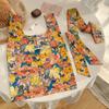 Bolsa mensageiro pequena com flores frescas, bolsa retrô de lona para estudantes, nova bolsa de ombro estilo estrangeiro, atacado, tudo combinando