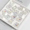 Ding Yi Lengyue Quadrado Transparente Acrílico Galvanizado Contas com Furo Contas para DIY Corrente de Celular Acessórios Material para Acessórios de Cabeça