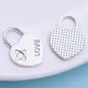 Versión Coreana DIY Aleación Galvanizada Colgante Individual Accesorio Colgante de Candado de Corazón para Collar Pulsera Cruzado Venta al por Mayor