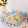 Caja de almacenamiento para libros estantería para estudiantes organizador rectangular transparente de escritorio estante para almacenamiento de libros y documentos en el aula