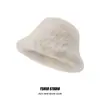 Nuevo Sombrero de Pescador de Felpa 2025 para Mujer en Otoño e Invierno con Circunferencia de Cabeza Grande, Cara Grande, Cara Sonriente, Sombrero de Cubeta Pequeño, Sombrero de Cubeta Cálido y a Prueba de Viento para Hombre