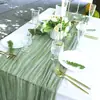 Camino de mesa plisado de gasa estilo nórdico Bali, Mantel para sesión de fotos de boda y fiesta transfronteriza, Servilleta plisada retorcida