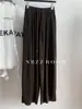 Calças de Abóbora Macias e Fluídas com Cordão, Calças Finas Glutinosas para Mulheres, Simples e Versáteis, Calças Casuais que Alongam a Figura e Emagrecem, Início do Outono 2026