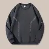 Sudadera para hombre, estilo primavera y otoño, cuello redondo sin capucha, camiseta básica de manga larga, top versátil casual holgado, ropa para hombre