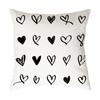 Funda de Almohada Estampada a Rayas Geométricas Transfronteriza de Amazon Moderna Simple Cojín de Respaldo para Coche Almohada al por Mayor en Blanco y Negro