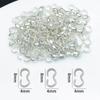 Platino Chapado en Oro Real de 18 Quilates Color Plata Grueso Conserva el Color Hebilla Abierta en Forma de 3 Hebilla de Conexión Colgante Colgante Accesorios para Joyería DIY