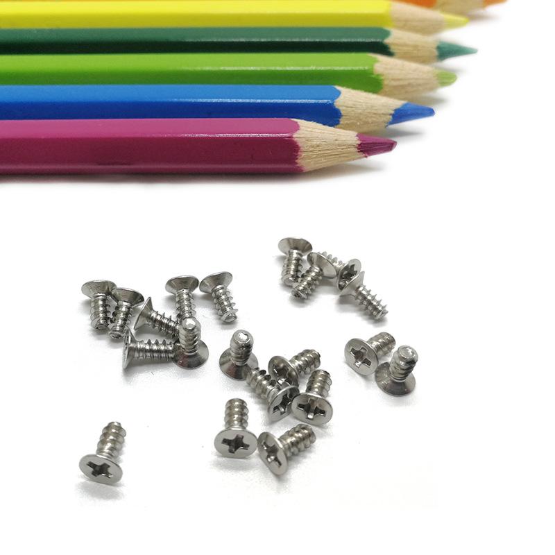 碳钢镀镍铁镀镍沉头十字平头平尾自攻螺丝5