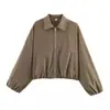 Moda europea y americana transfronteriza para mujer, superventas de AliExpress, chaqueta acolchada con cremallera de nueve colores de moda