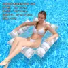 Raft Inflable Flotante Modelo Nuevo Transfronterizo para Exteriores Plegable con Respaldo Malla Cama Flotante Productos Inflables para Agua Sillón Cama Flotante