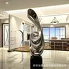 Escultura de Cinta Metálica para Decoración de Entrada de Hotel Hogareña Sala de Estar Adorno de Escultura de Acero Inoxidable