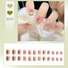 Usar pieza de arte de uñas rojo neto blanco color semitransparente cadena diamante rubor floreciente arte de uñas lazo producto terminado removible