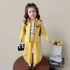 Conjunto de Cremallera de Bloques de Color Estilo Coreano para Niñas Estilo Primavera/Otoño 2026 Nuevo Moda Infantil Elegante Conjunto de Dos Piezas Moderno