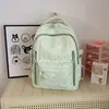Mochila estilo ins coreano com estampa de estrelas para mulheres, grande capacidade, adequada para meninas do ensino fundamental e estudantes do ensino médio, mochila casual para viagem