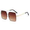 Lentes de Sol sin Montura para Mujer, Anti-UV, Lentes de Sol de Moda Estilo Coreano, Adelgazantes para Cara Redonda, Lentes de Sol con Protección Solar Uv400