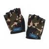 Guantes infantiles de medio dedo para montar, absorción de impactos, antideslizantes, resistentes al desgaste, para montar, montañismo, entrenamiento, dedos descubiertos, deportivos, camuflaje, guantes para exteriores