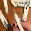 Tijeras de Coser Redondas con Resorte y Cabeza Redonda con Forma de Gato Lindas para Uso Doméstico, Cortadores de Hilo Portátiles de Acero Inoxidable al por Mayor