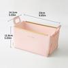 Caixa de Armazenamento de Mesa em Couro Cosméticos Skincare Colecionáveis Caixa Dobrável PU Roupas Brinquedos Livros Cesto de Armazenamento