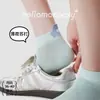 Calcetines de Punto Casuales para Mujer de Primavera y Verano, Calcetines de Algodón Finos de Malla Transpirables sin Costuras, Calcetines Lisos de Estilo Coreano con Estampado Floral para Mujer