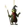 Decoração de Natal Ins de Fronteira Pingente Grinch Acrílico Transparente Árvore de Natal Decoração Plana Enfeite Pendurado