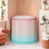 Bañera Portátil Doméstica Sin Instalación, Aislamiento de Algodón Grueso Multicapa Grande, Bañera Plegable Específica para Adultos