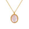 Collar de Piedra Lunar Nicho Nuevo Estilo Coreano Ins Simple Forma Denier Cadena Clavícula Acero Titanio Moderna Elegante