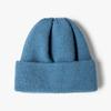 Novo chapéu de lã tricotado de cor sólida feminino outono e inverno estilo japonês chapéu grosso estilo coreano chapéu de malha combinando com circunferência da cabeça grande