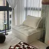 Sofá de bloque de tofu de terciopelo holandés Módulo cuadrado minimalista italiano de suelo perezoso para apartamento pequeño Combinación individual doble