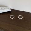 Anillo de hojalata plisado con textura irregular de estilo coreano para mujer, anillo de plata de ley S925 con nicho moderno y abierto para el dedo índice.