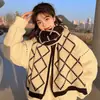 Cachecol de pescoço quentinho xadrez estilo coreano para casais, dupla face, imitação de cashmere, cachecol de tricô extra longo e espesso para estudantes, para mulheres