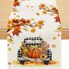 Bandera de Mesa Americana Nórdica Transfronteriza de Otoño Acción de Gracias Calabaza Hoja de Arce Tela Bandera de Mesa Mesa de Centro Sala de Estar Comedor Bandera de Mesa Decorativa