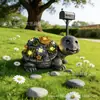 Adorno de Tortuga Solar para Exteriores, Luz Decorativa Realista de Suculenta, Artesanía de Resina para Jardín, Césped y Paisaje