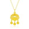 Plata esterlina s925 lujo ligero hueco colgante candado de larga vida diseño de moda nacional sentido de alta gama seguro cadena clavicular suministro de joyería de plata
