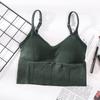 Kaka Mesmo Estilo Em Forma De U Peito Envolvendo Linda Costas Sling Explosões Sem Costura Tubo Top Sem Argola De Aço Sutiã Esportivo para Meninas