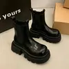 Botines Gruesos Estilo Dulce Negro Fresco Botines Tobillo Mujer 2026 Otoño Invierno Retro Versátiles Estilo Británico Botines Chelsea Mujer
