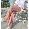 Pantalones de Pierna Ancha de Algodón Refrescante para Maternidad Primavera y Verano Finos Modernos Ropa Exterior Holgados Casual Versátiles Pantalones Cintura Alta Ajustable