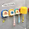 Estante de Almacenamiento de Cepillos de Dientes para Niños de Baño Montado en la Pared sin Perforaciones Estante de Almacenamiento de Plástico Estante Colgante de Pared para Baño Estante de Almacenamiento